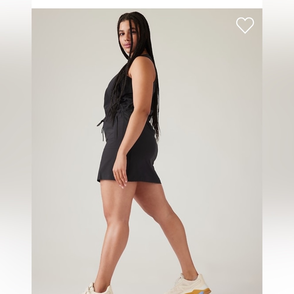 Athleta Black Racerback Drawstring Skort Dress - Picture 2 of 9